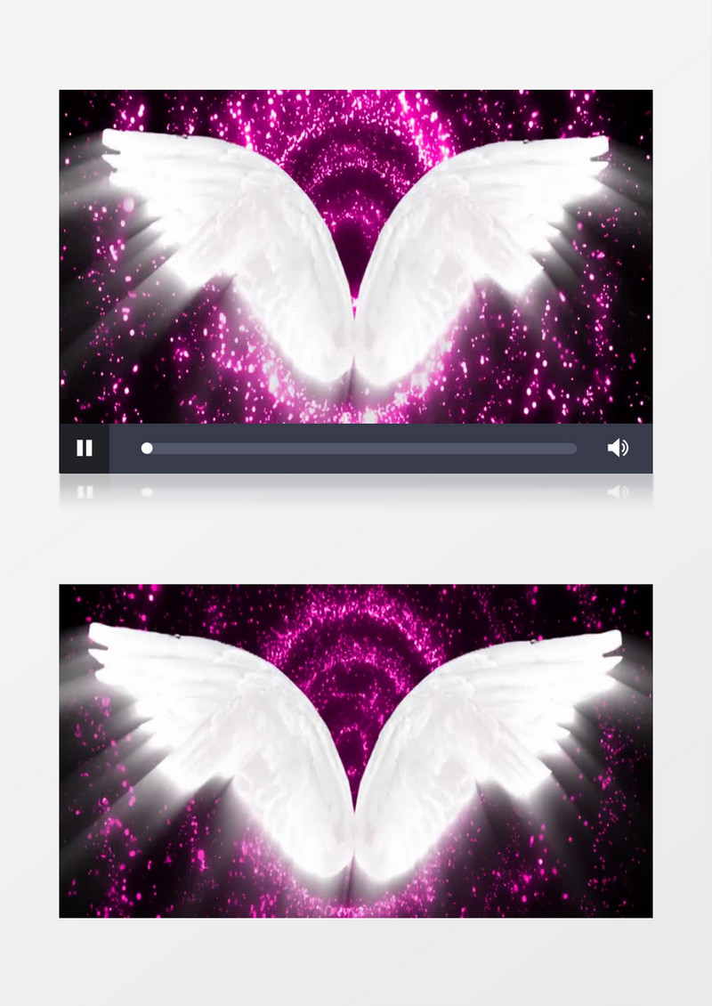 动画动态紫色粒子闪烁美丽翅膀背景视频素材