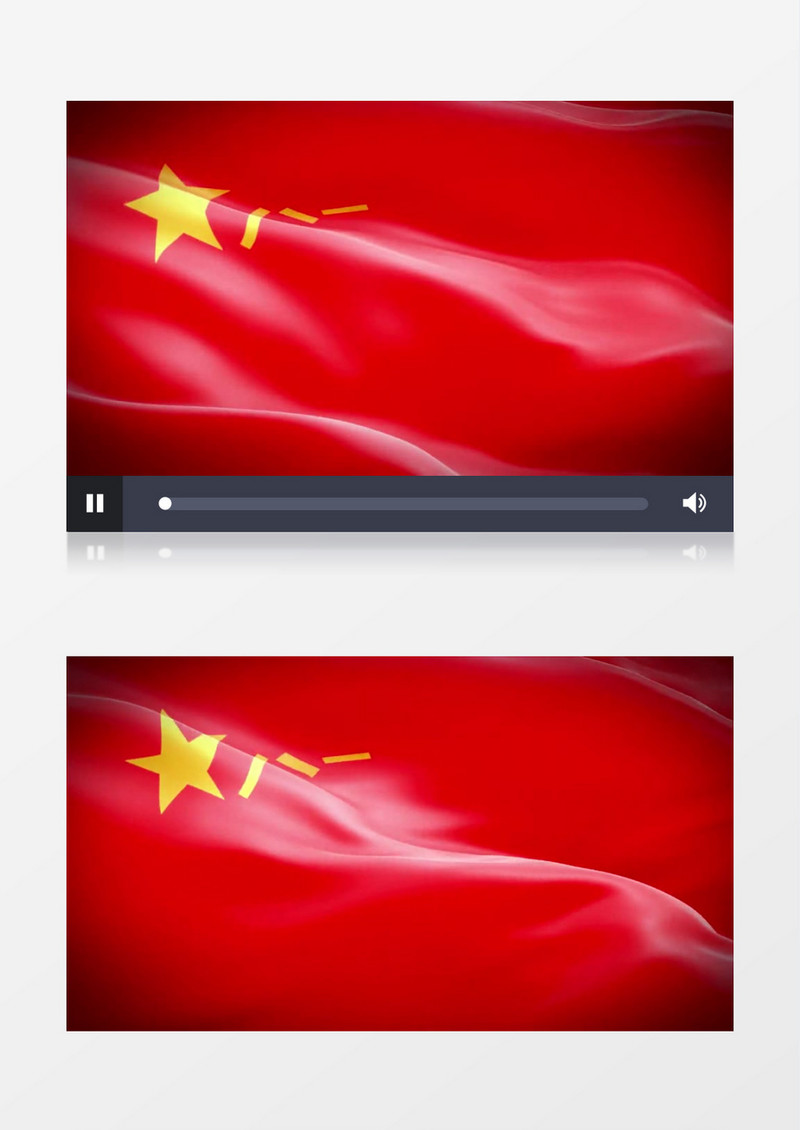 动画动态中国人民解放军军旗飘扬背景视频素材