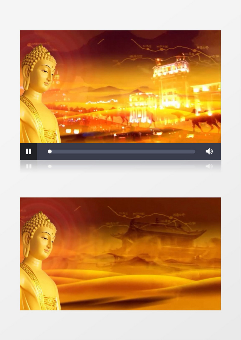中国风文化气息佛像有音乐背景视频素材背景视频素材