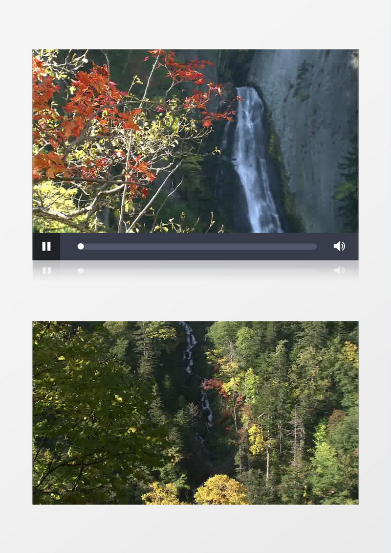 山间树林和河流高清实拍视频素材