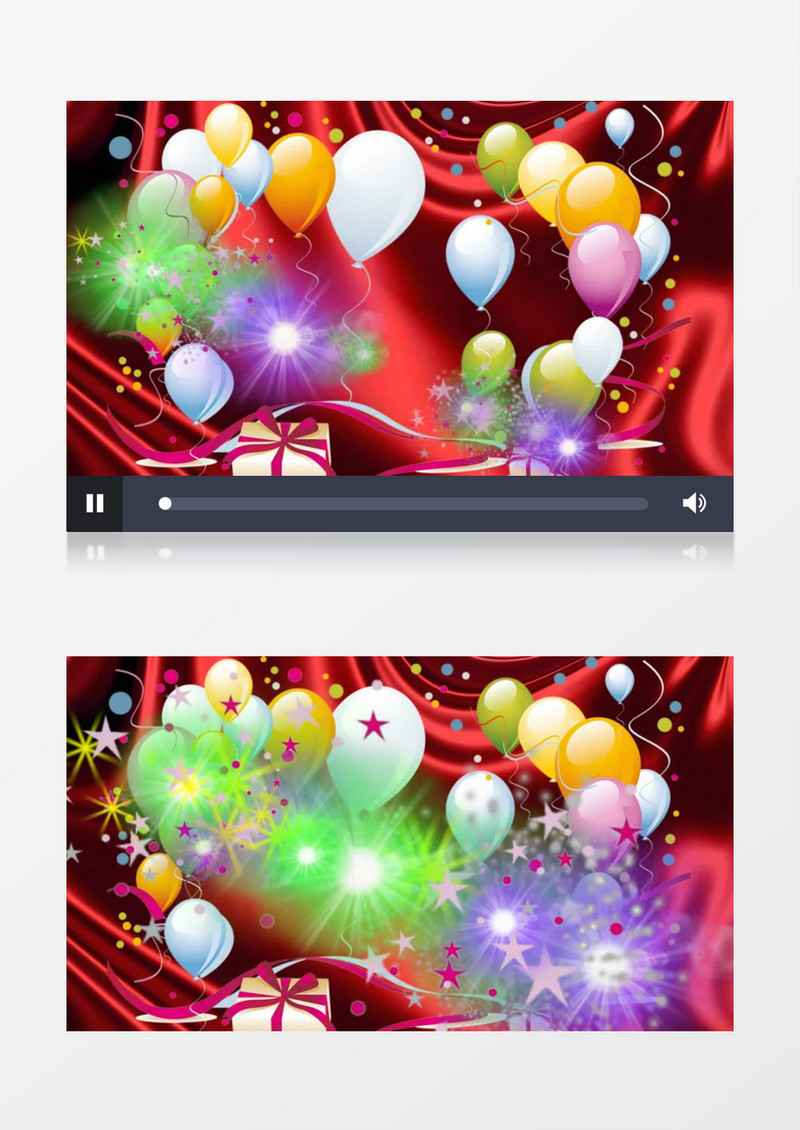 五彩气球 (有音乐)背景视频素材