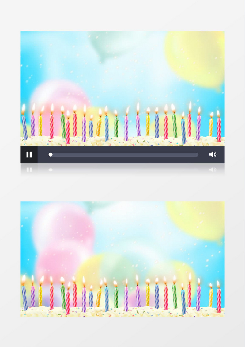 生日蜡烛梦幻彩色气球背景视频素材