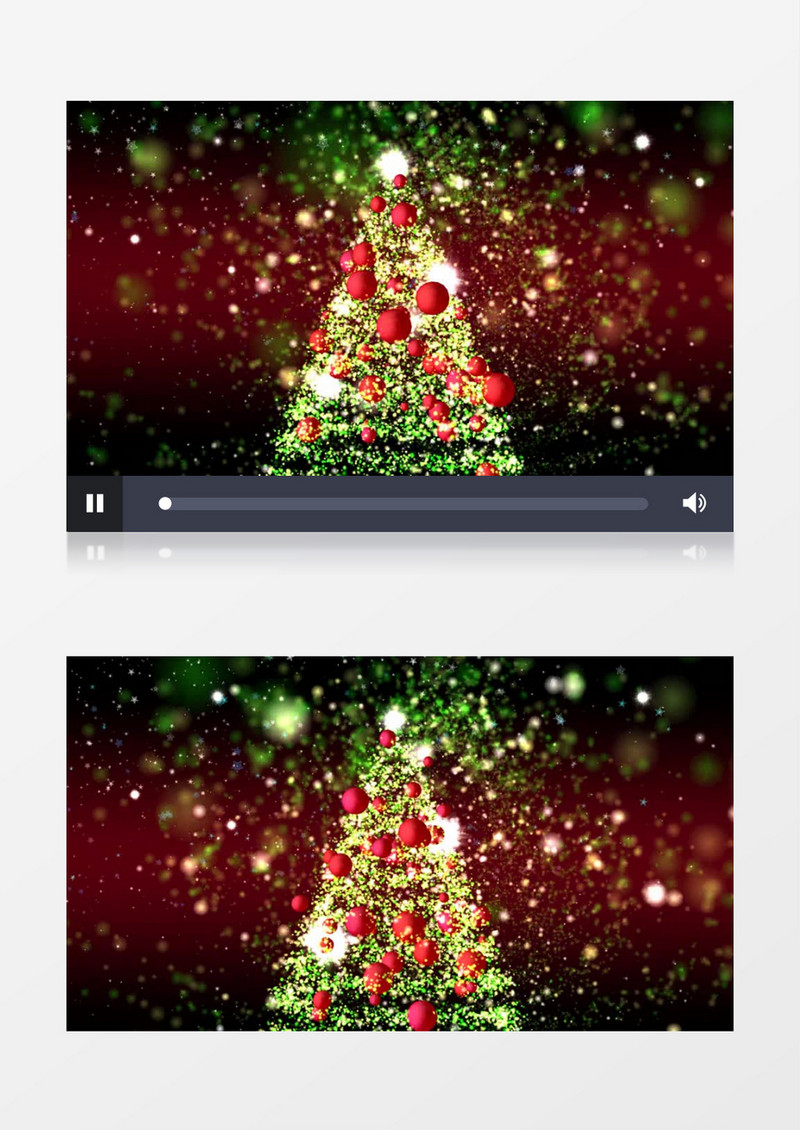 炫丽圣诞树与装饰4K背景视频素材
