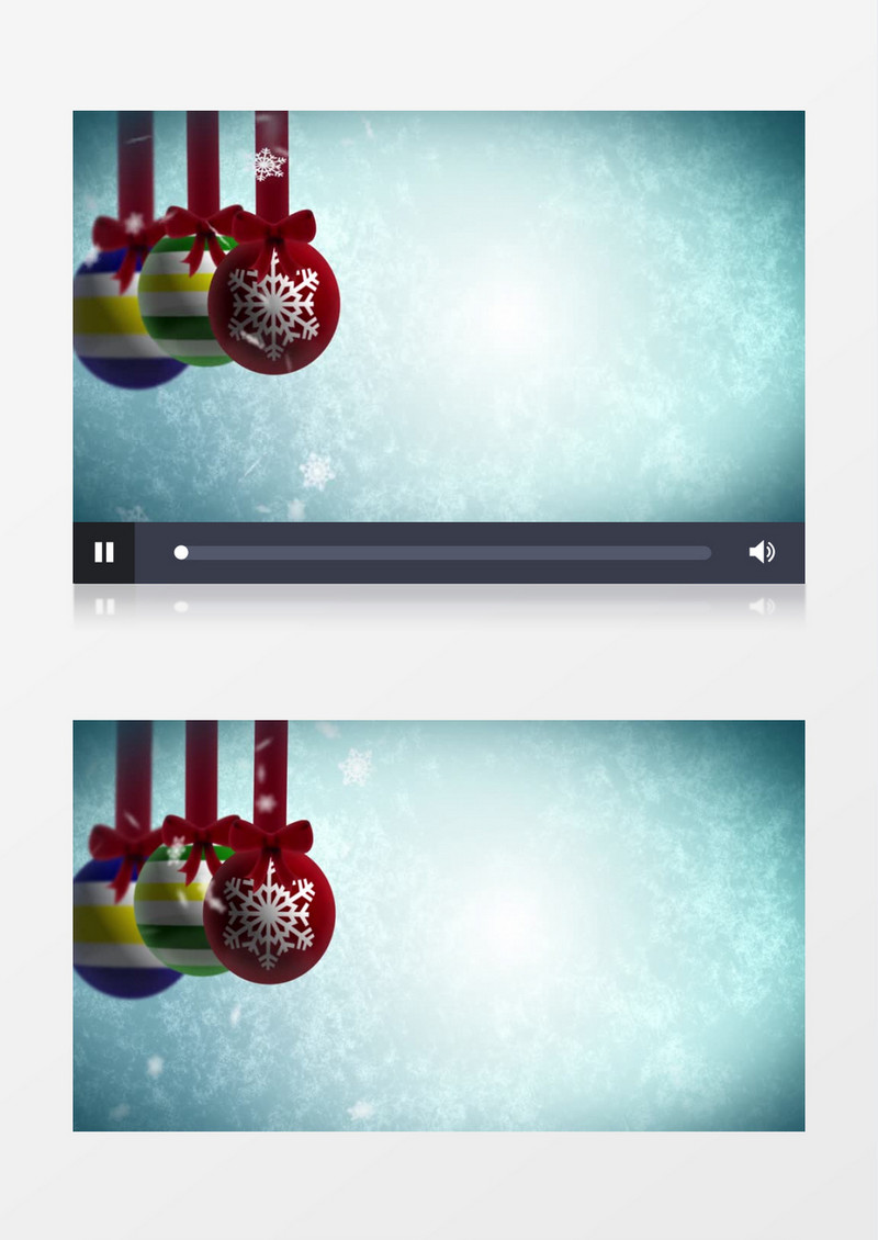 美丽圣诞球球装饰4K背景视频素材