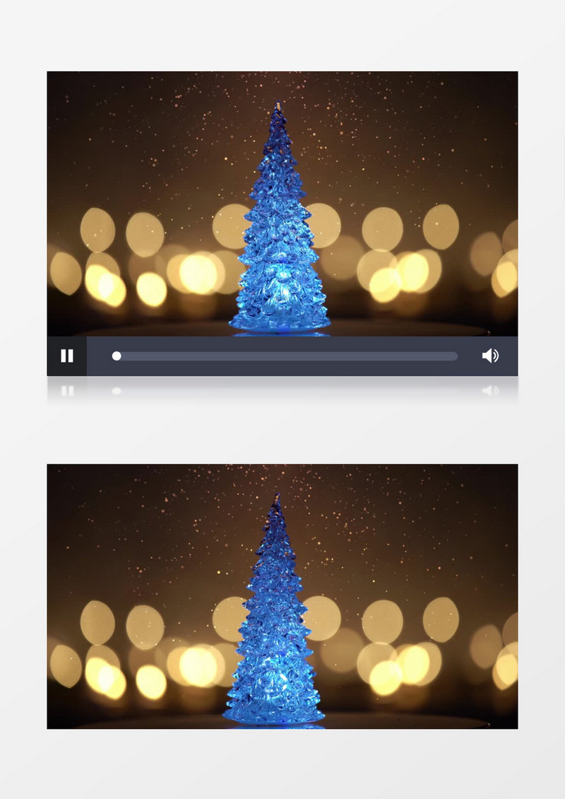 圣诞烛光与水晶圣诞树4K背景视频素材