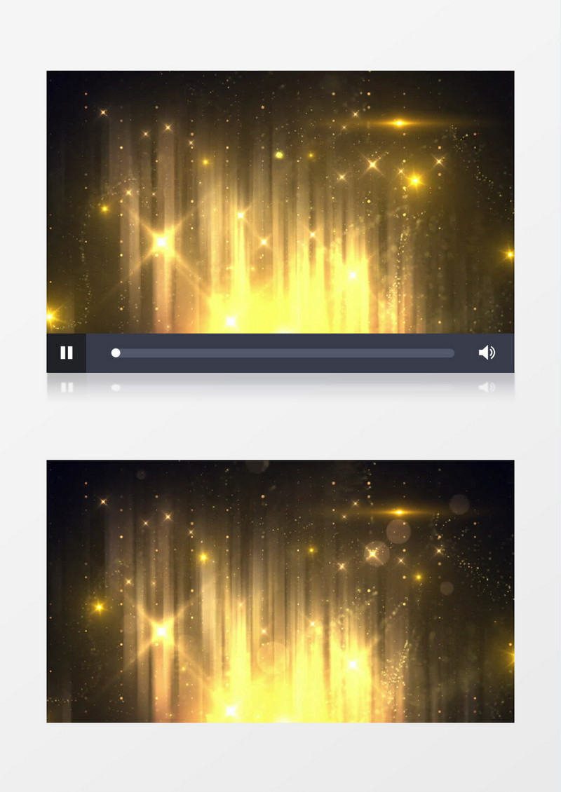 金色粒子闪烁光点明亮耀眼(有音乐)颁奖背景视频素材