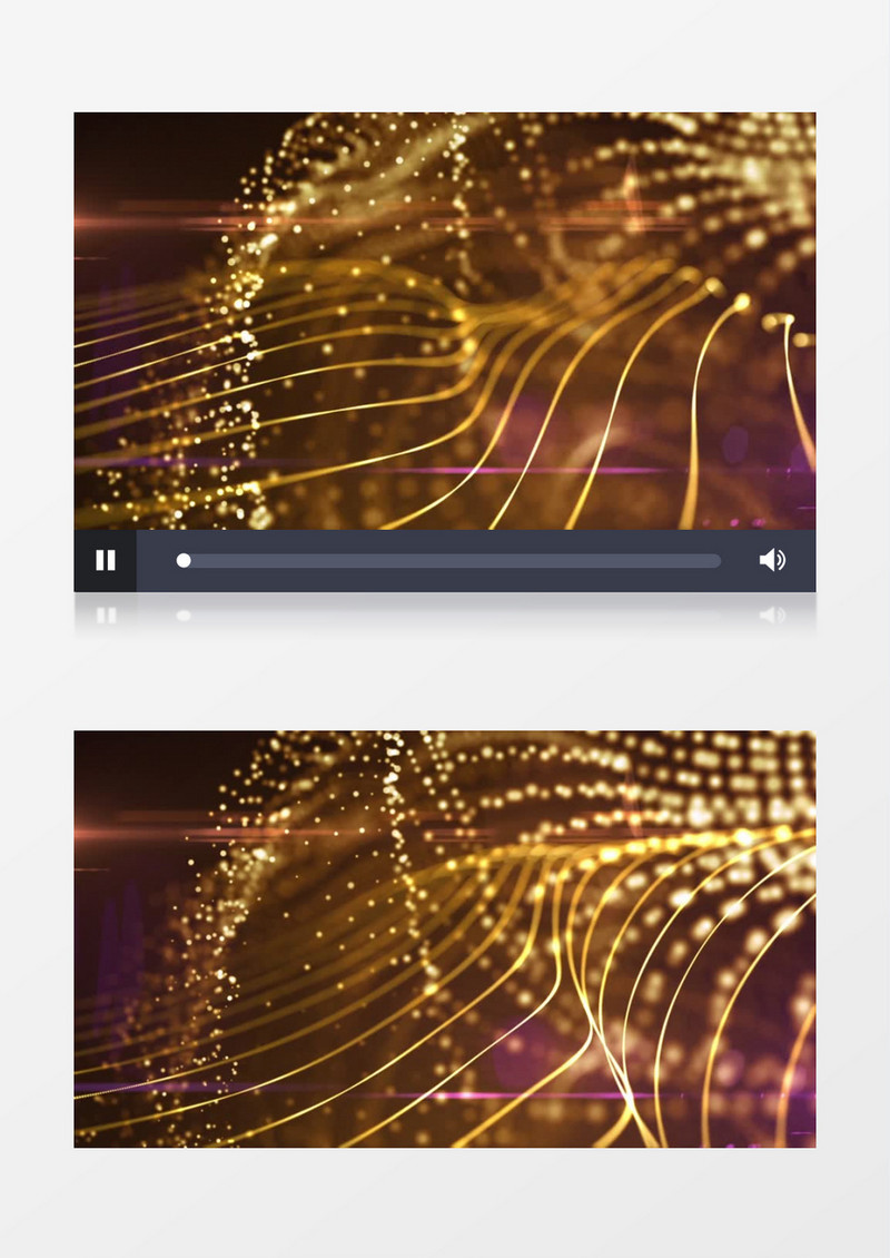 姿态万千的金色光效粒子背景视频素材