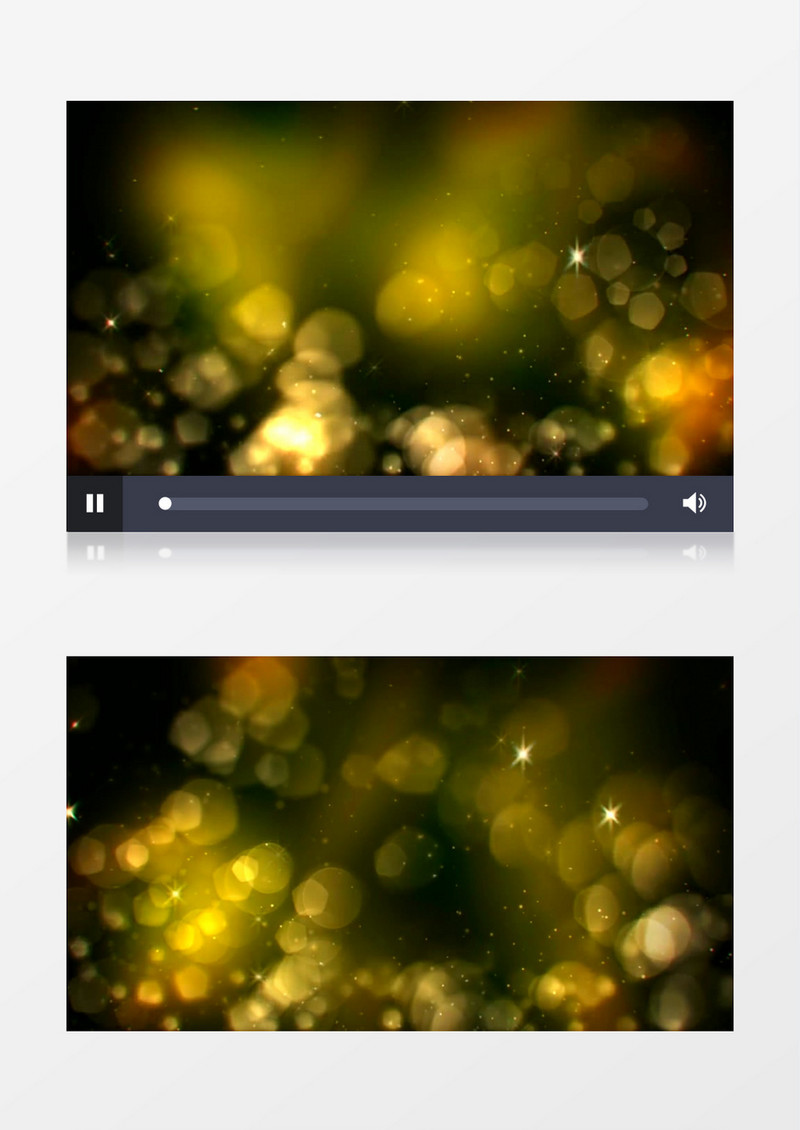 金色粒子光圈有音乐背景视频素材