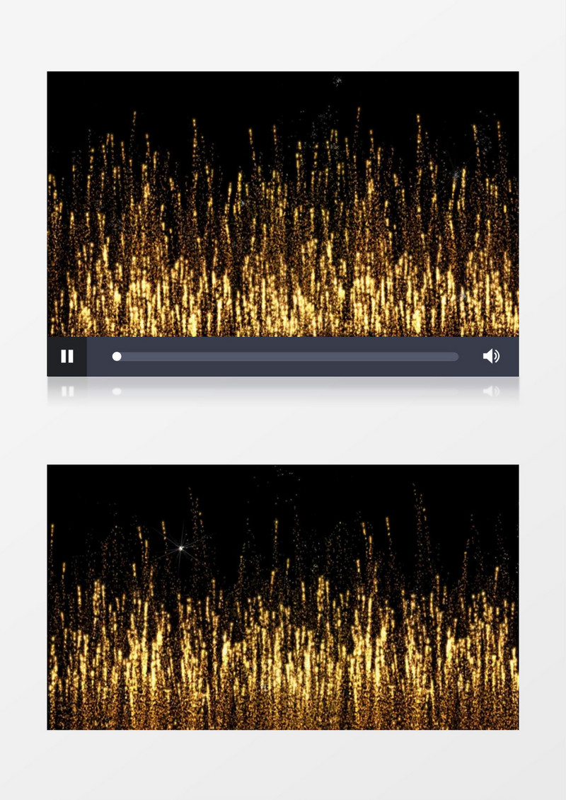 金色粒子烟花升空绽放背景视频素材