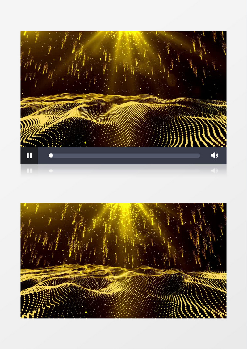 唯美金色粒子雨效果有音乐背景视频素材