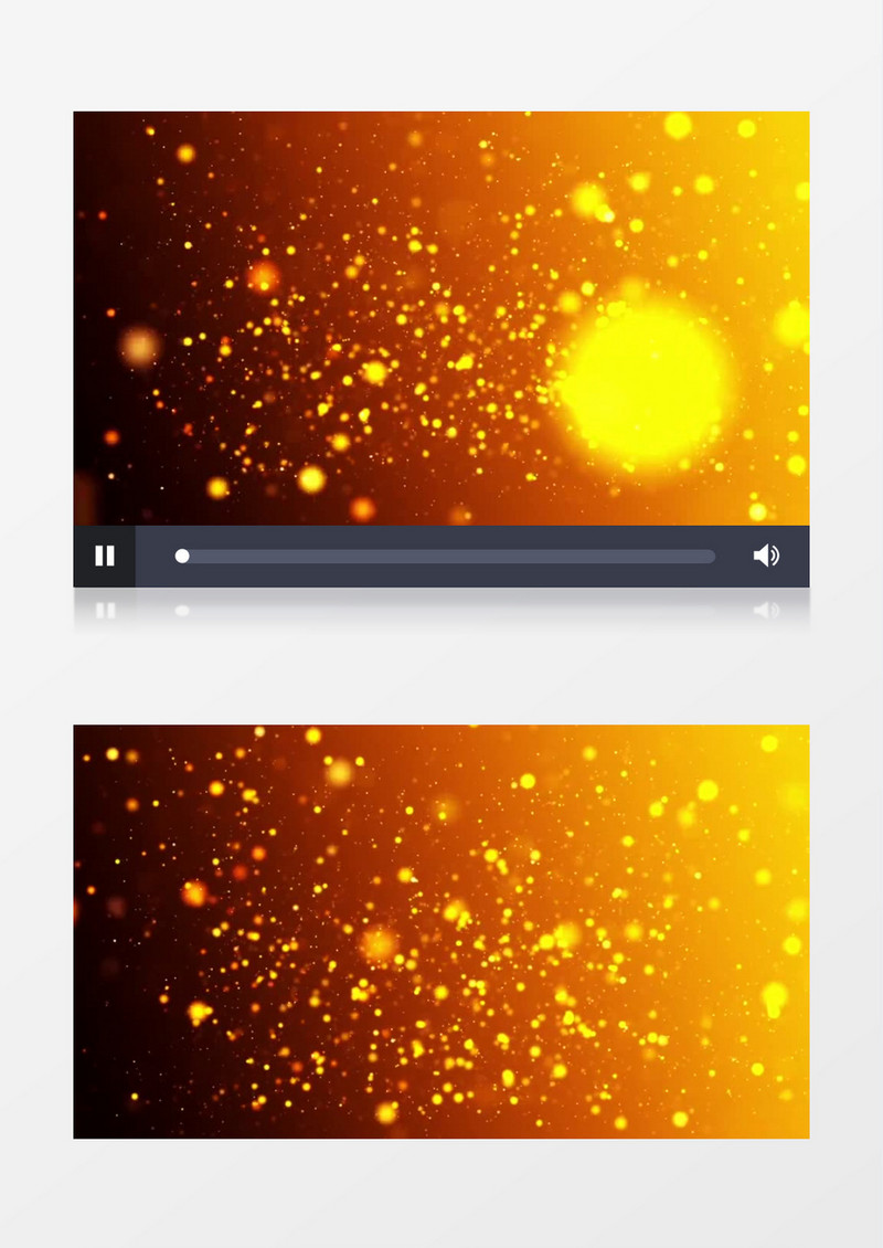 金色朦胧粒子的奇异变化背景视频素材