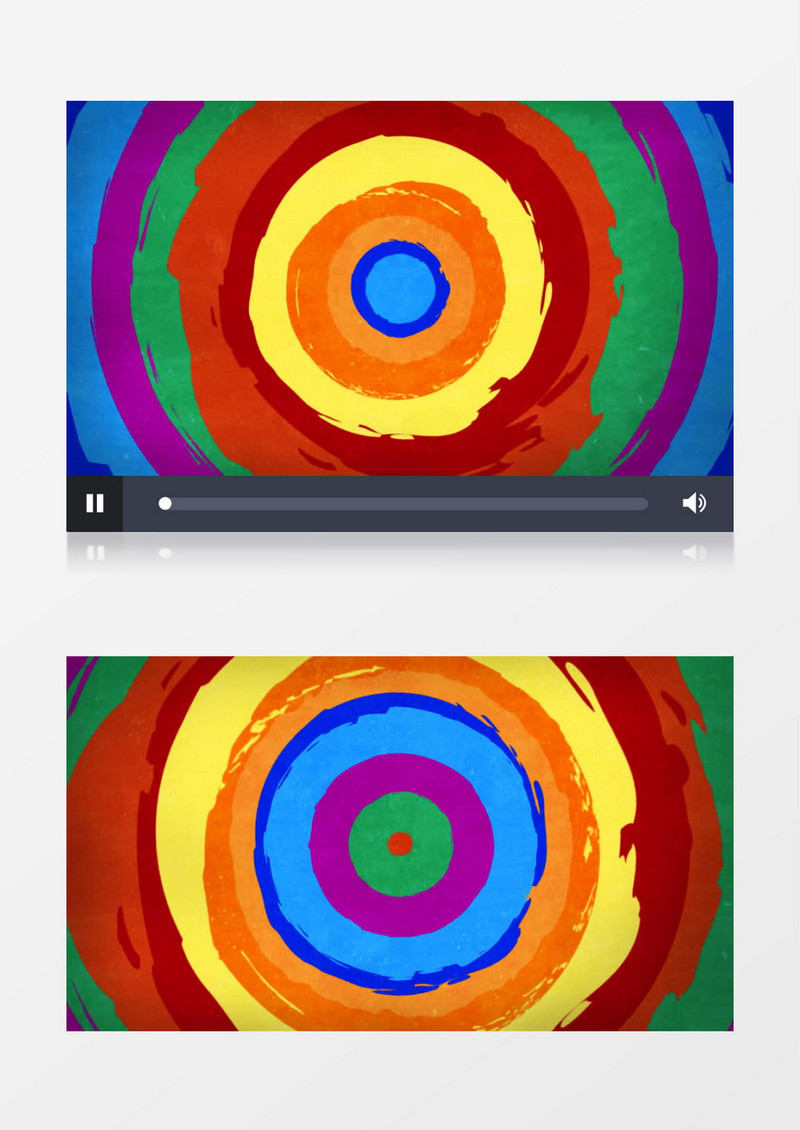 炫丽多彩彩色圆环背景视频素材