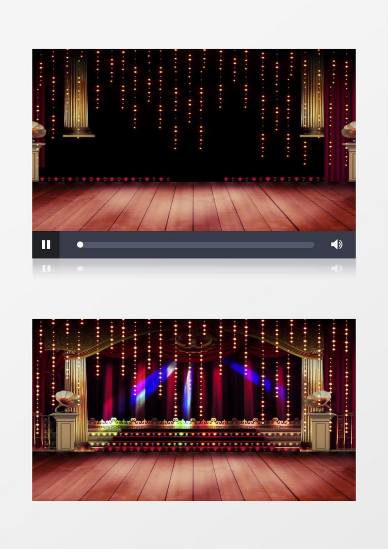 百老门夜上海灯光舞台背景视频