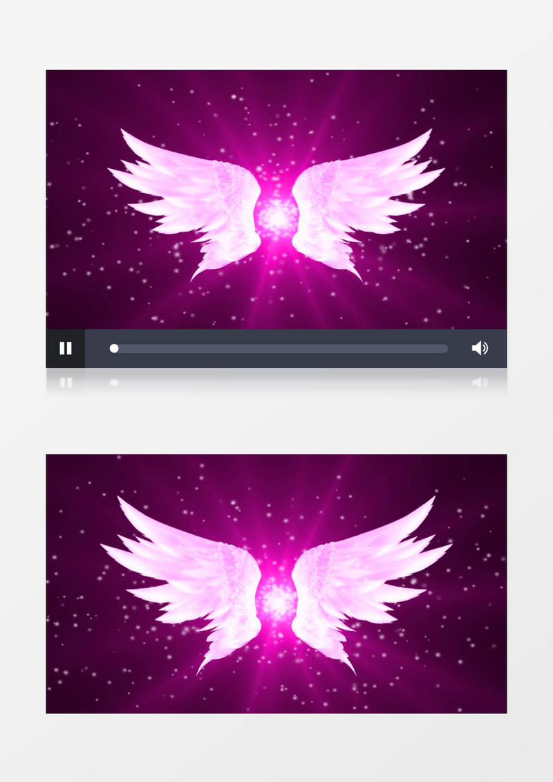 动画动态大气紫色唯美翅膀背景视频素材