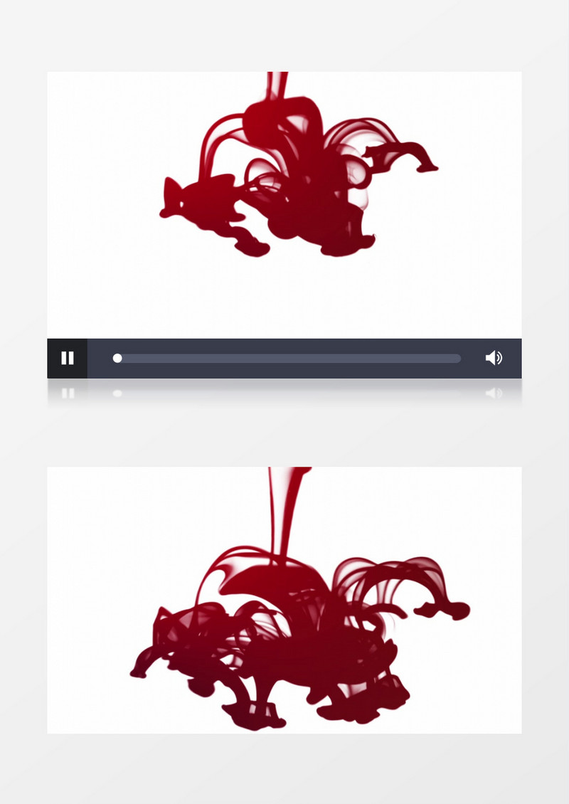 特效动画制作红色染料滴落水中时的形态变化视频素材