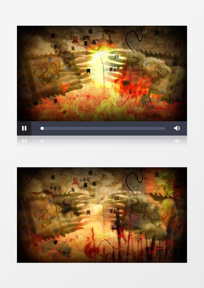 动画动态古代战争背景视频素材