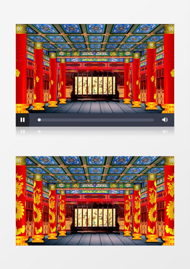 浪漫古典的中国风大堂背景视频素材
