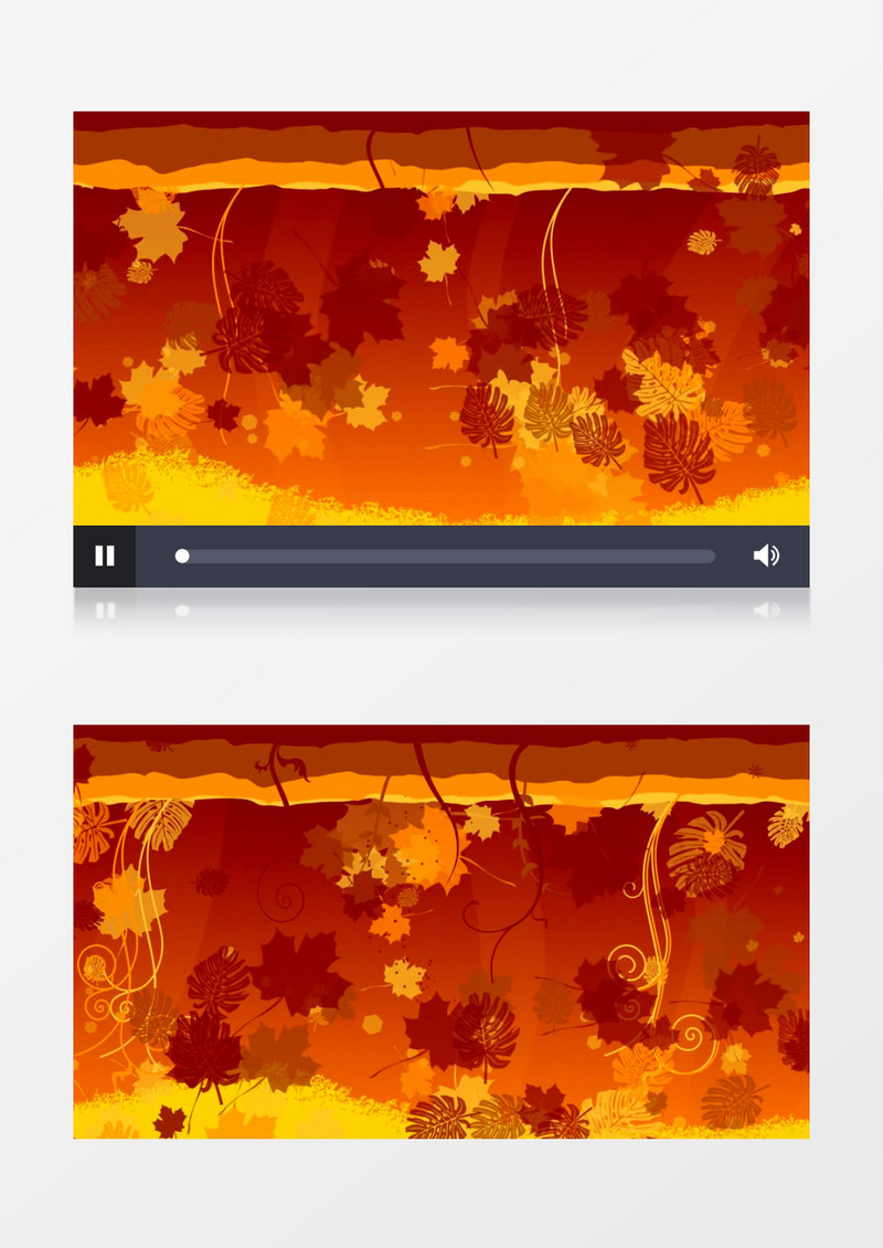 唯美浪漫的秋日落叶背景视频素材 