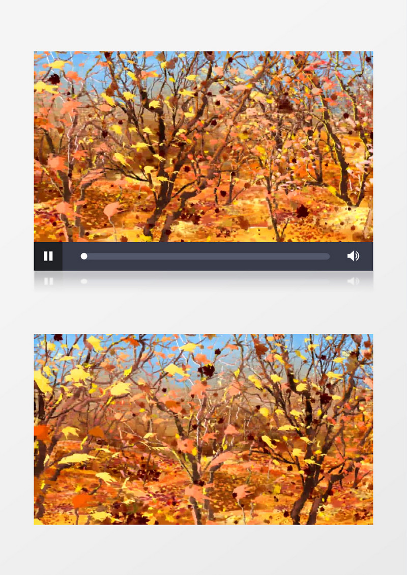 唯美浪漫的秋日枫林背景视频素材