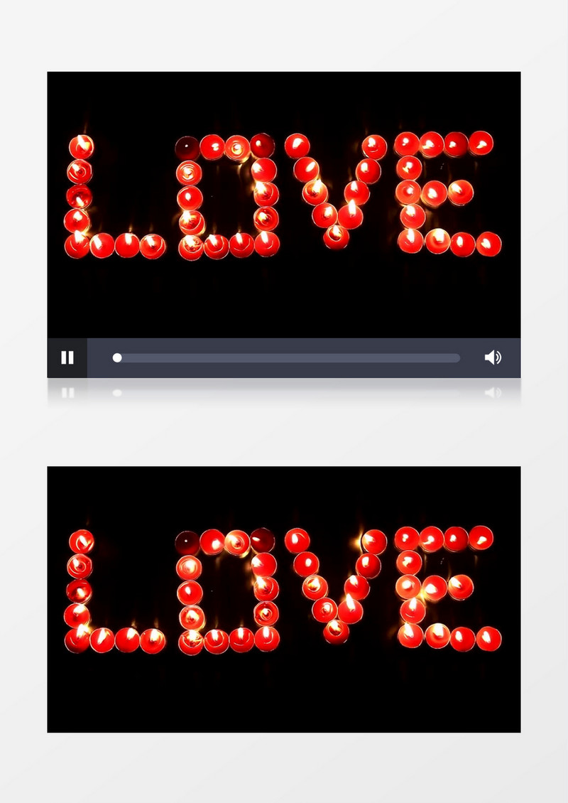 浪漫的love造型蜡烛视频素材