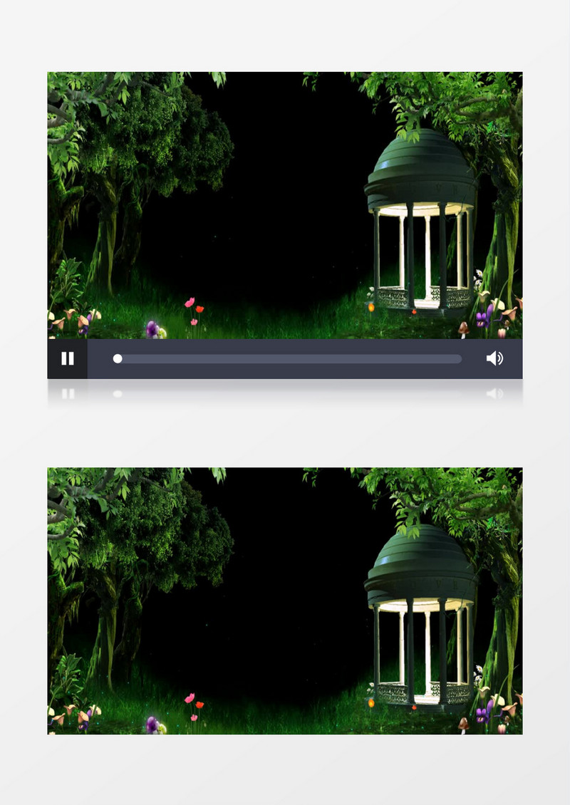 全息森林城堡背景视频素材