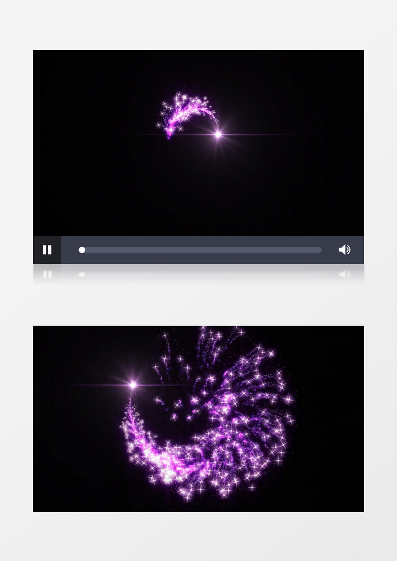 紫色烟花效果粒子背景视频素材
