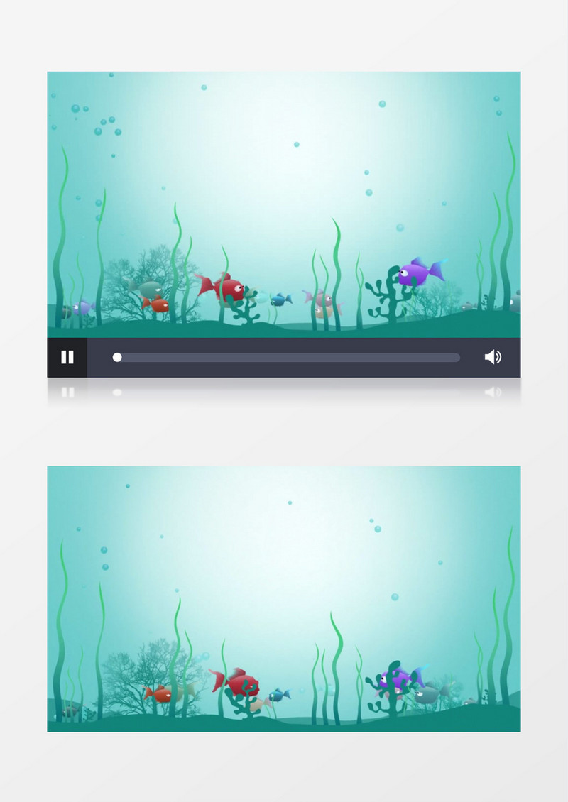 动画动态卡通海底世界背景视频素材