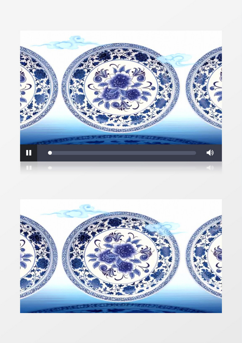 中国风水墨青花瓷背景视频素材