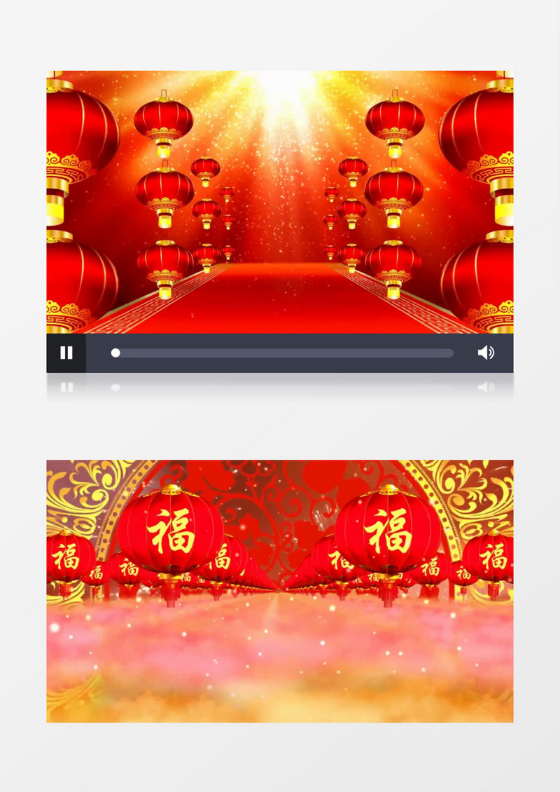 新年春节灯笼登门背景视频