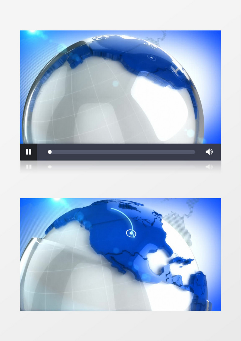 蓝色地球新闻片头背景视频素材
