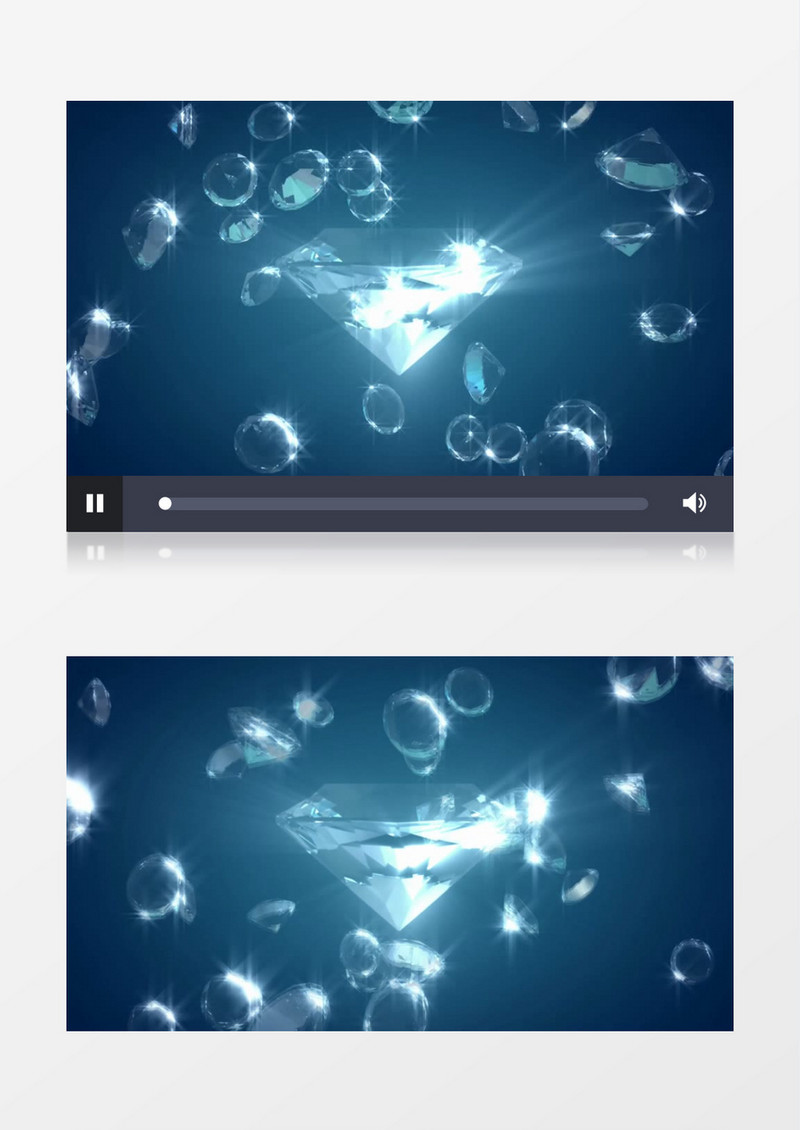 动画动态钻石旋转散落背景视频素材