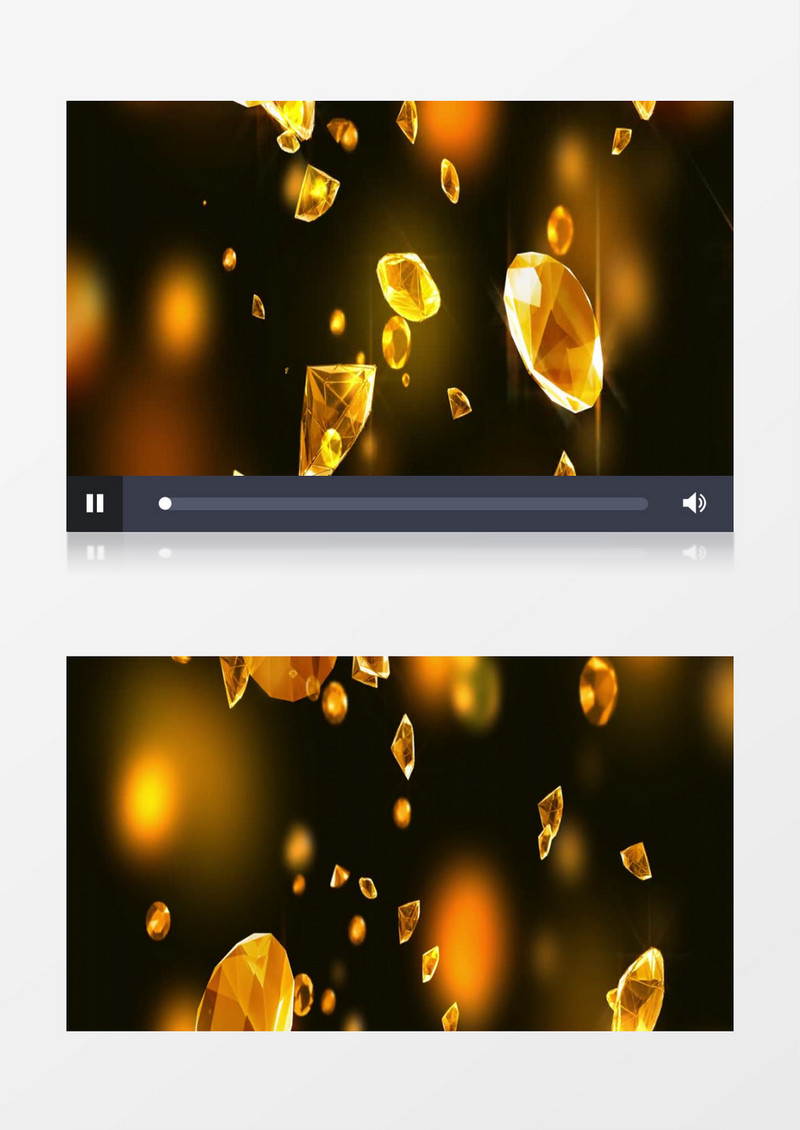 动画动态金色钻石闪闪发光背景视频素材