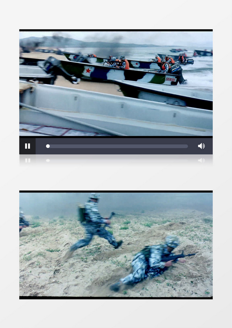 三军部队训练背景视频素材