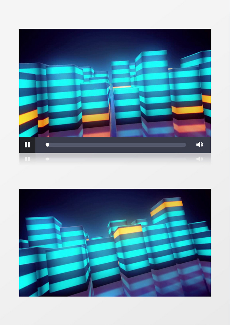 动画动态动感音乐EQ立方柱背景视频素材