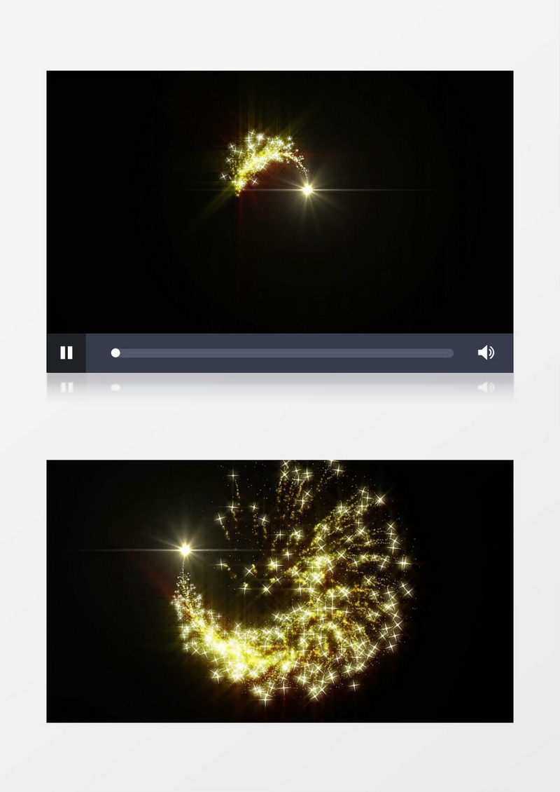 动画动态金色绚烂闪烁粒子背景视频素材