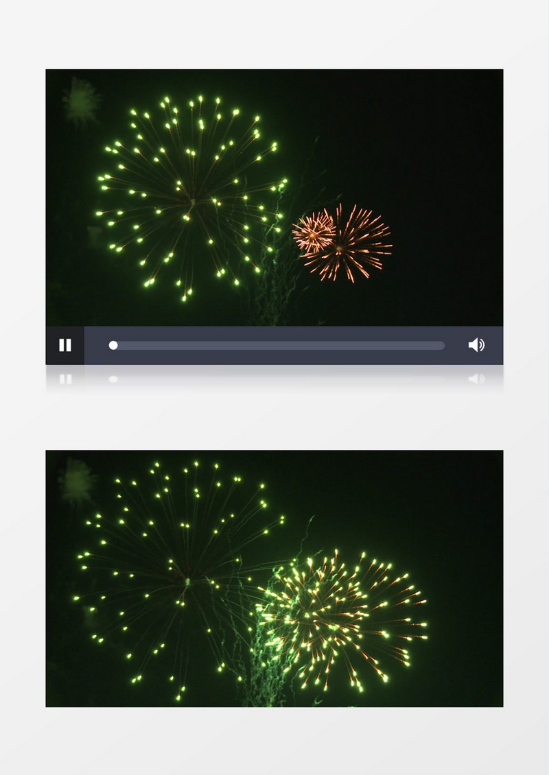 高清实拍绿色烟花绽放视频素材