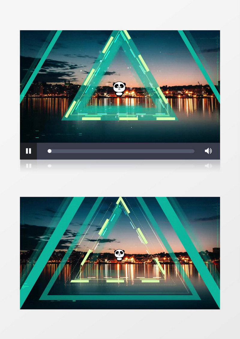 酷炫三角形科技边框效果logo展示AE视频模板