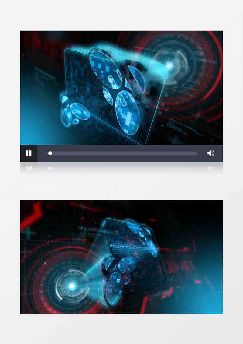 高科技HUD投影Logo展示AE视频模板