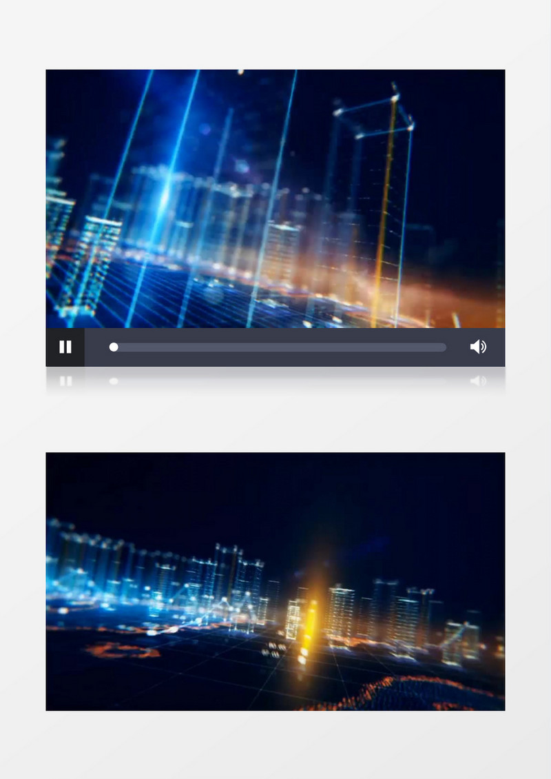 智能科技时代城市发展光线滑动渲染AE视频模板