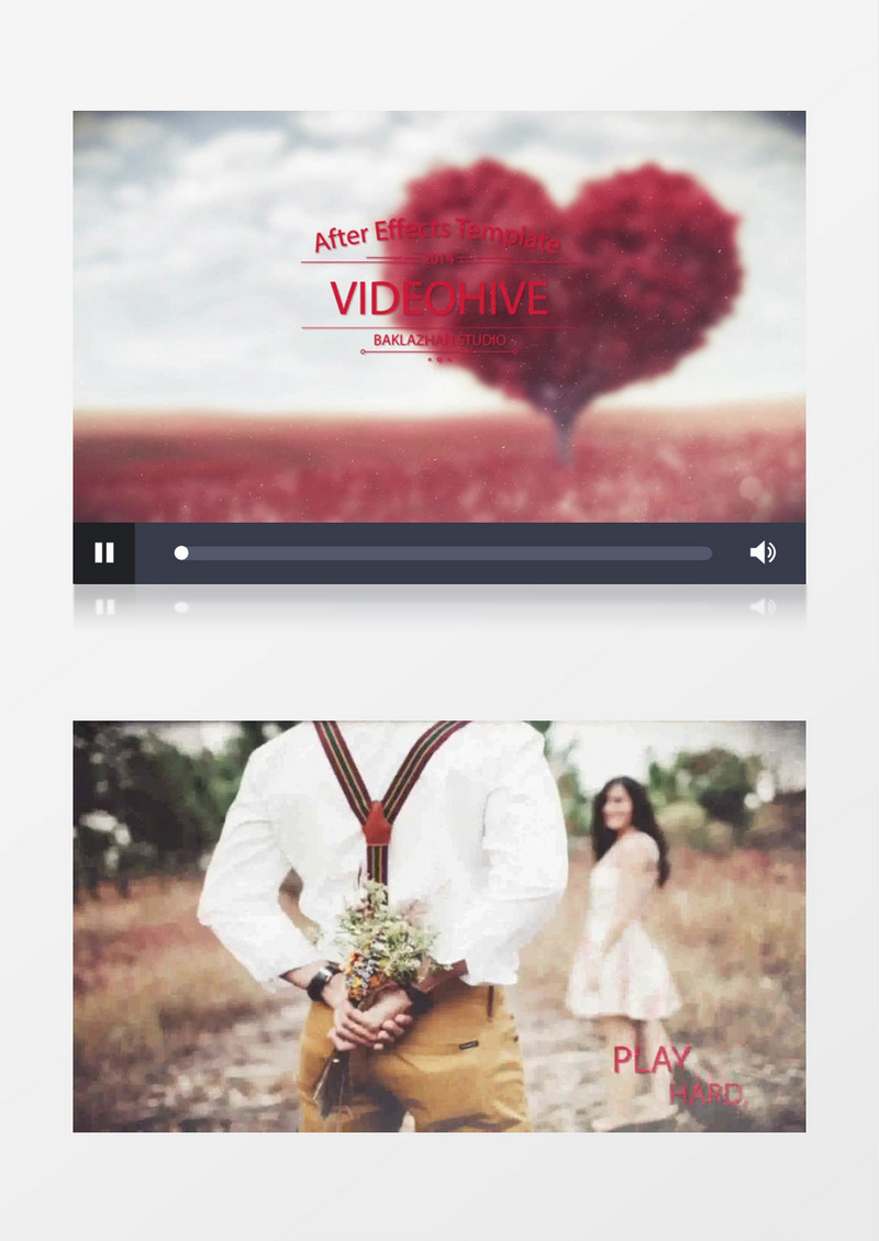 甜蜜浪漫婚礼开场片头视频AE视频模板