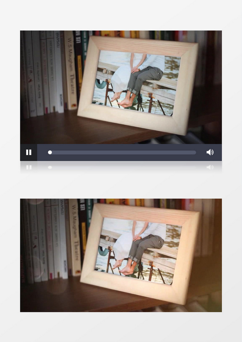 实拍木质相框纪念相册AE视频模板
