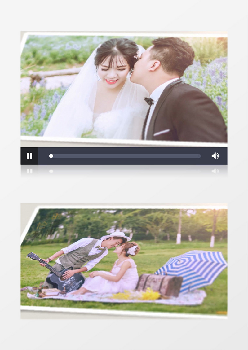 书本翻页展示婚礼情人节视频3D相册