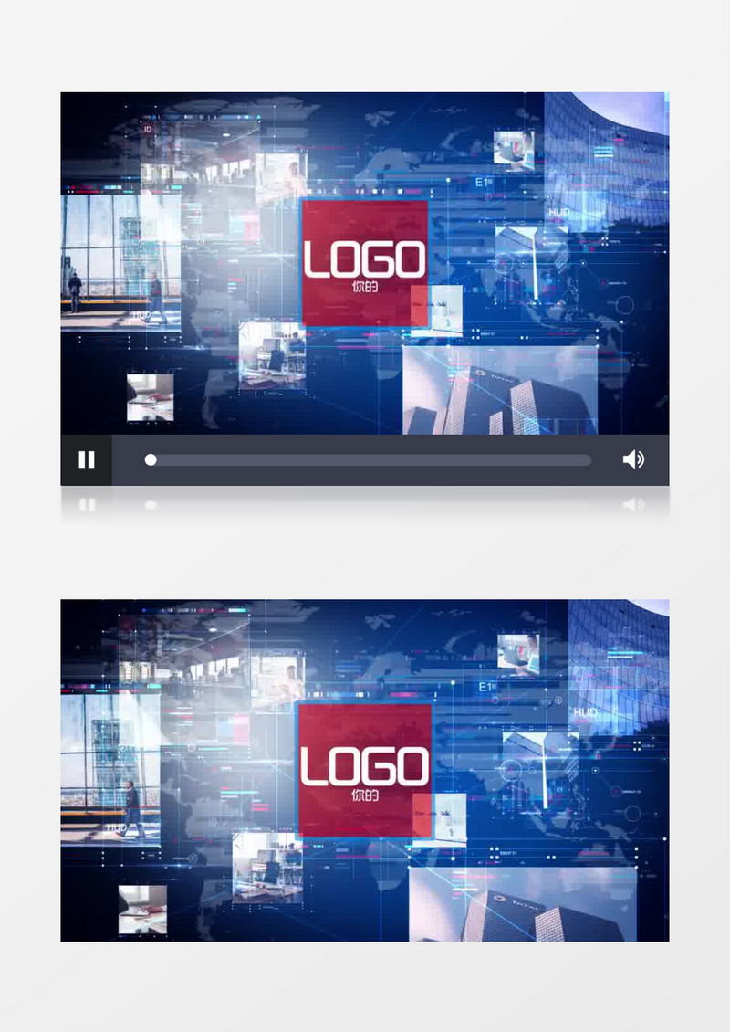 蓝色科技炫酷宣传片展示素材AE模板