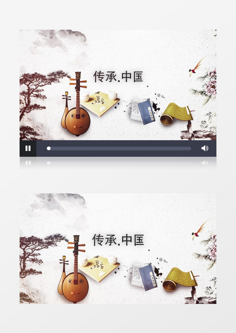 传统文化传承复古中国风水墨片头AE模板