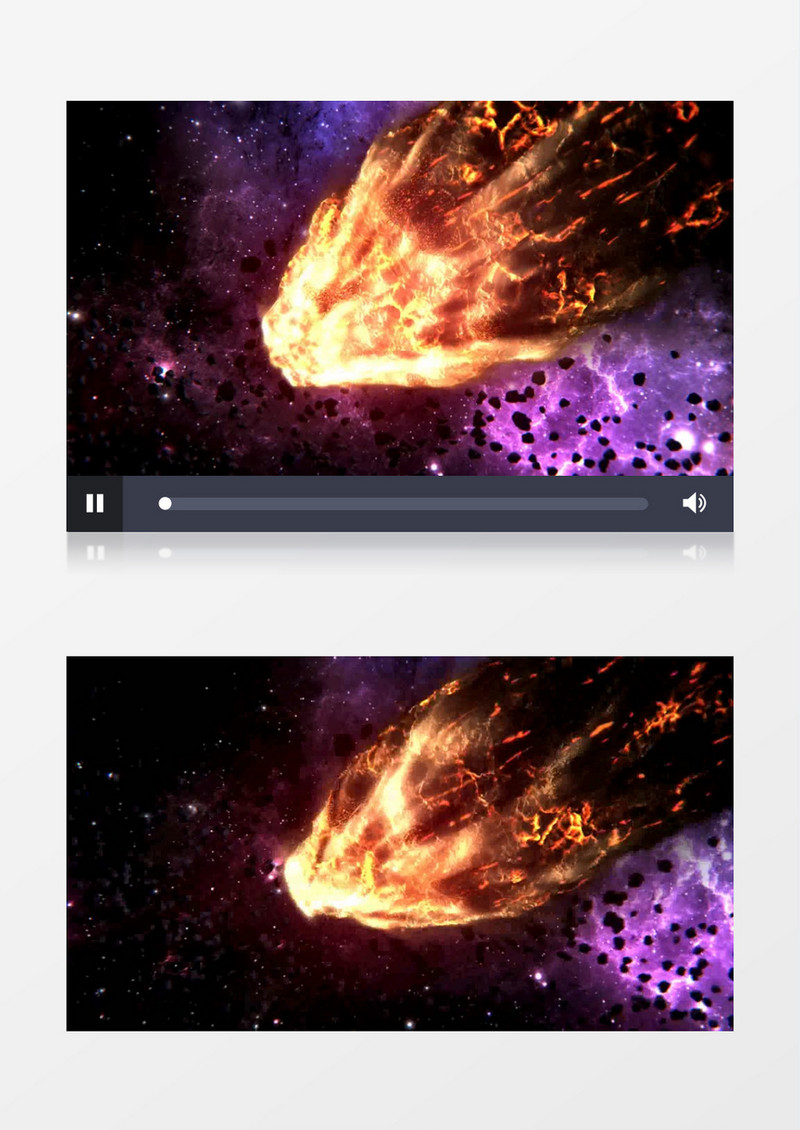 震撼的陨石撞击星球爆炸特效片头AE模板