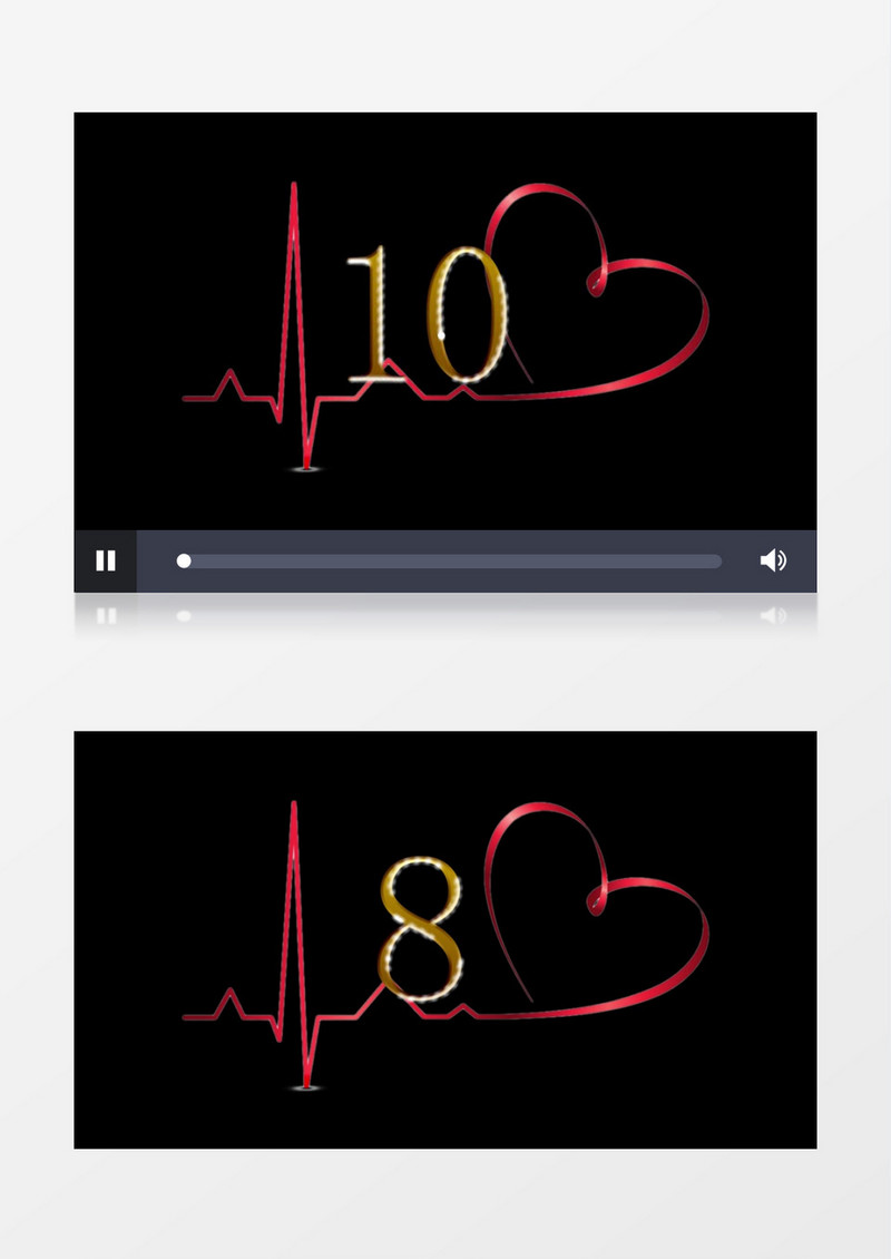 心跳10秒倒计时视频AE模板