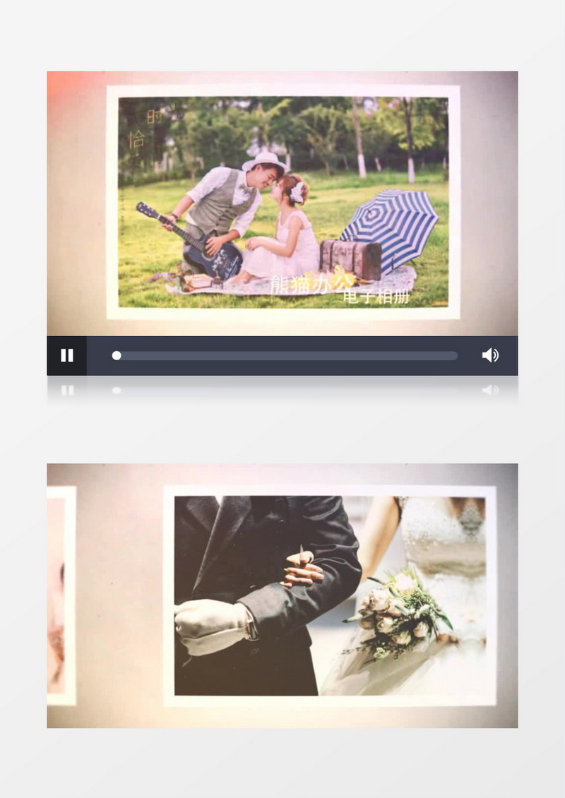 小清新复古婚礼电子相册视频素材AE模板