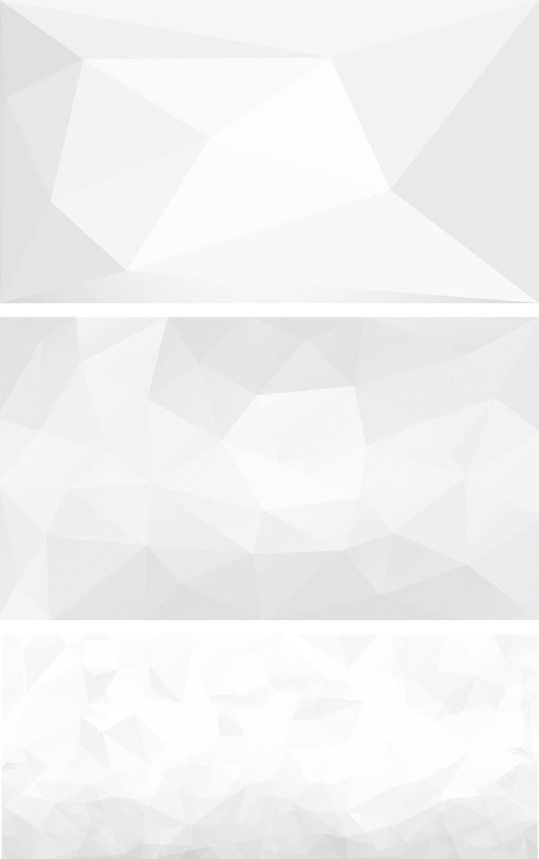 浅灰色低多边形PPT背景图片