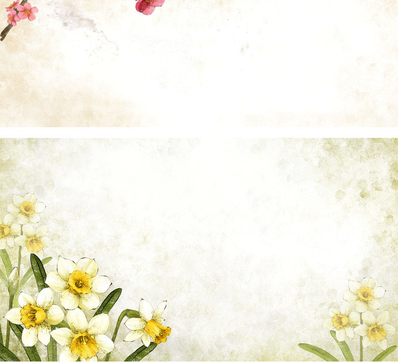 复古花朵花卉ppt背景图片