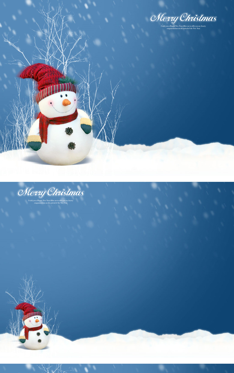 超可爱小雪人PPT背景图片